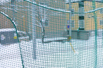 公園の緑のネット