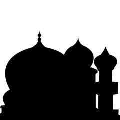 silhouette of mosque