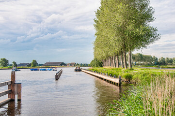 landscape with canal and sky