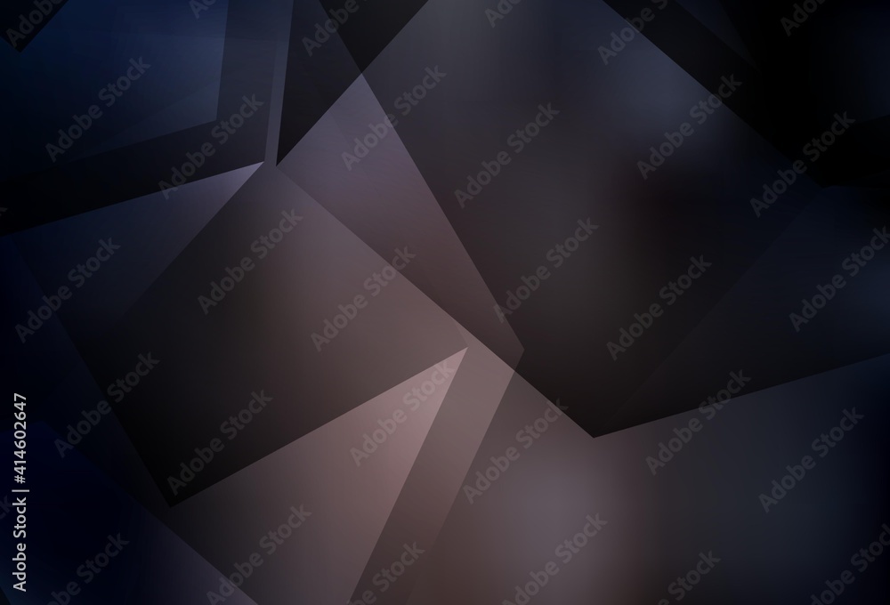 Wall mural dark brown vector low poly background.