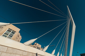 The famous String Bridge at the entrance to the city of Jerusalem