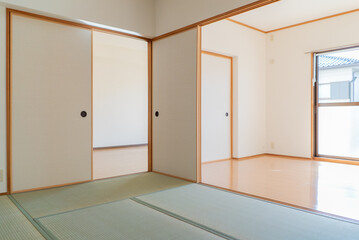 賃貸住宅　和室が隣接するリビングルーム