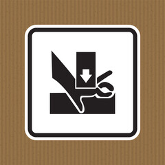 Beware You Hand When Using Silkscreen Symbol Sign Isolate On White Background,Vector Illustration