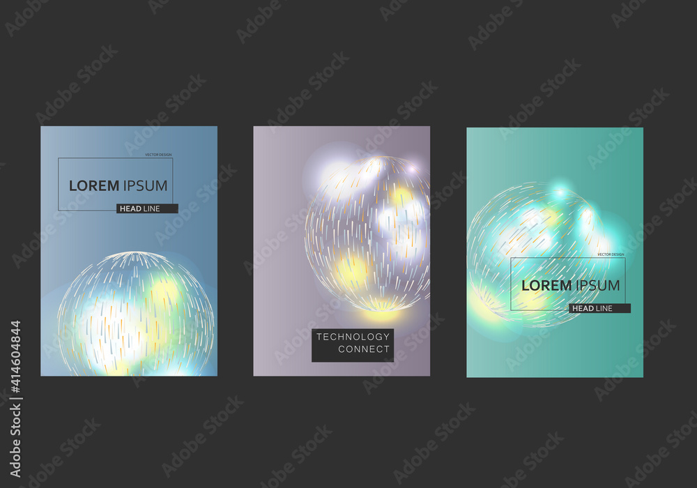 Poster Future technology. Vector design element. Abstract futuristic design. Technology background. Glow light effect
