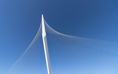 the famous String Bridge at the entrance to the city of Jerusalem, Israel