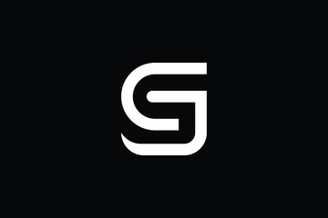 SG logo letter design on luxury background. GS logo monogram initials letter concept. CG icon logo design. GC elegant and Professional letter icon design on black background. CG GC SG GS
