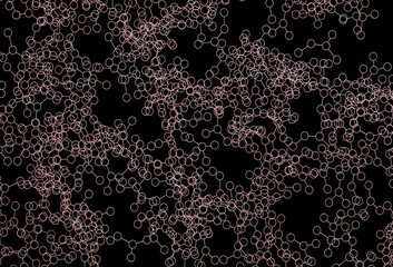 Dark Red vector background with forms of artificial intelligence.
