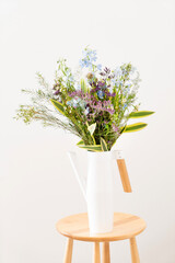nice spring flower bouquet on the white background