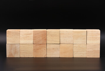 Wooden cube or wooden block background