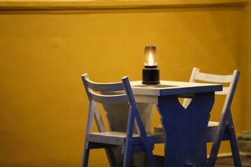 Table and chairs in a restaurant