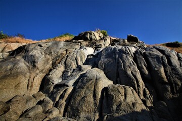 rocks and sky