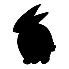 bunny silhouette illustration for your design. Easter bunny