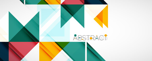 Set of vector triangle geometric backgrounds. Vector illustration for covers, banners, flyers and posters and other designs