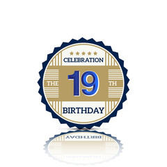 18 Year Anniversary Set Vector Template Design Illustration