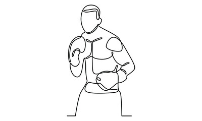 Continue line of boxing character