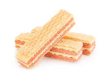 Sweet wafers with strawberry stuffing