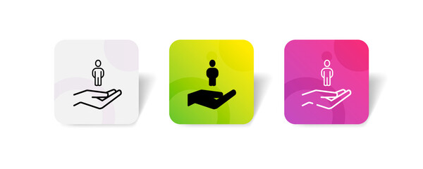 pixel perfect childcare, Foster icon set in line, solid, glyph, 3d gradient style