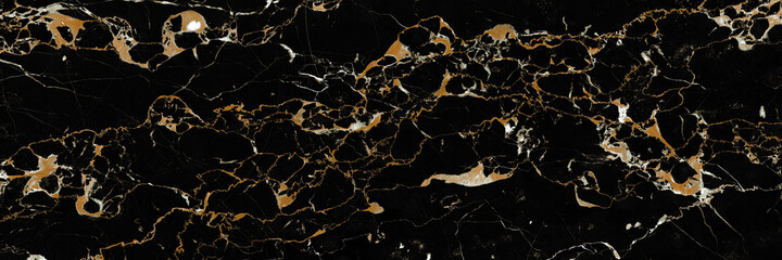 Obraz na płótnie Canvas ItalianProtoro Black and Gold Marble, black marble with golden veins, Portoro marbel natural pattern for background, abstract black and gold, black and yellow marble, high gloss marble stone texture.