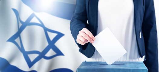 Woman votes on election day in Israel