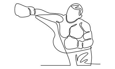 Continue line of boxing character