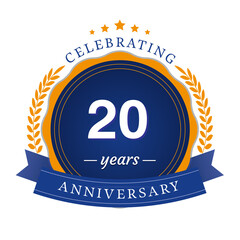 20 Year Anniversary Set Vector Template Design Illustration