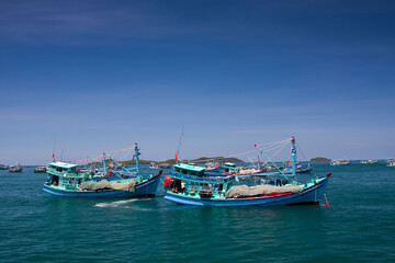Fishing boat on the island of Phu Quoc, Vietnam, Asia