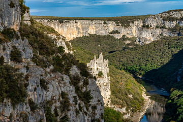 Fototapeta premium Landscape view around Le Garn in Ardeche, France
