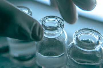Scientist developing vaccine in a laboratory