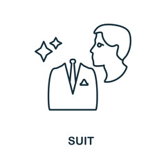 Suit icon. Simple illustration from laundry collection. Creative Suit icon for web design, templates, infographics and more