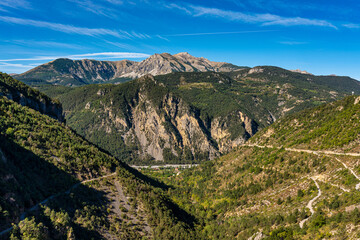 National parc of Mercantour near Guillaumes located in south of France