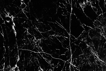 Marble black background with white abstract patterns
