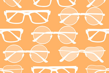 Glasses seamless pattern. Glasses set seamless pattern. 