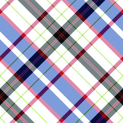 Seamless vector white tartan pattern for fabric, textile, wrapping etc. Plaid background