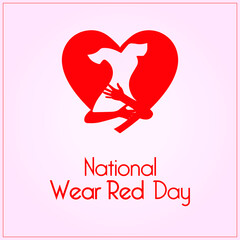 National wear red day.  heart shape concept.