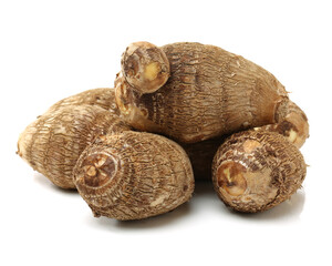 Taro on a white background