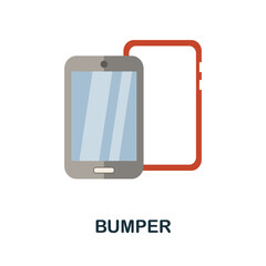 Bumper flat icon. Color simple element from phone accessories collection. Creative Bumper icon for web design, templates, infographics and more