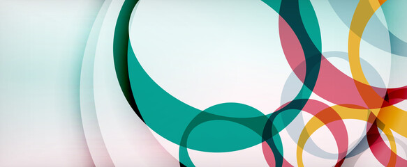 Ring geometric shapes, o letter repetition wallpaper. Abstract background for business or technology presentations, internet posters or web brochure covers