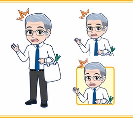 年配のサラリーマンの男性