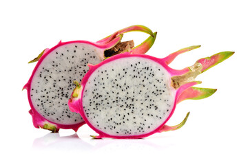 dragon fruit on white background