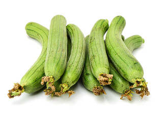 fresh loofah on the white background