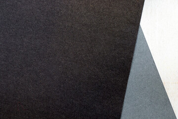 Fototapeta premium Grey, black and white papers background and texture, geometric figures