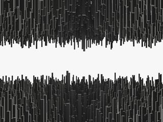 3D rendered abstract black background.