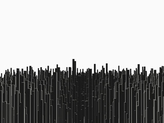 3D rendered abstract black background.