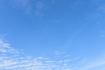 Blue sky and white clouds for background
