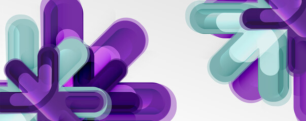 Abstract glossy crosses background for business or technology presentations, internet posters or web brochure covers