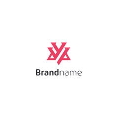 Letter V monogram logo and VP triangle Logo design template element, Best for identity and logotypes