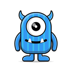 cute monsters design mascot kawaii