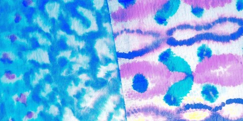 Turquoise Tie Die Pattern. Frosty Wall Colour.
