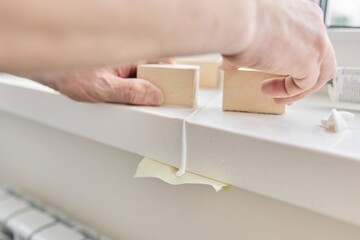 Artificial stone window sill, installation, technological process.