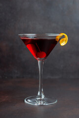 Classic Manhattan cocktail. Alcoholic beverages. Bar. Restaurant.